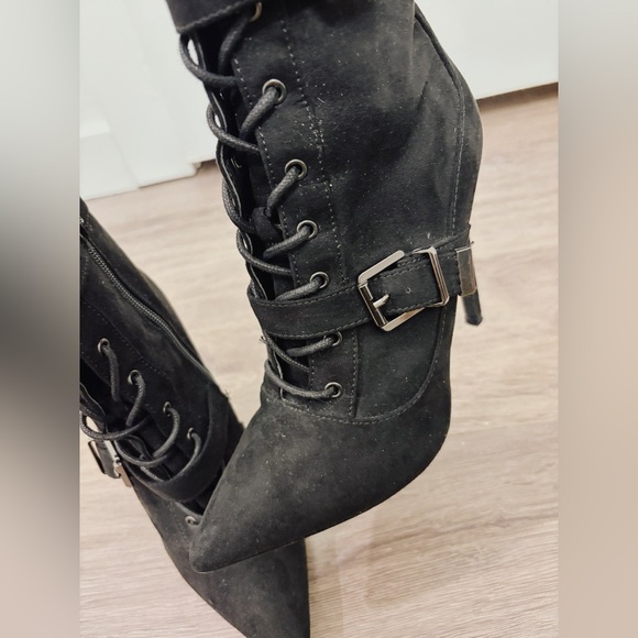 Maxwell Suede High Heel Ankle Boots - Picture 6 of 9